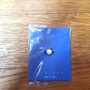 NWT n y u Planet Enamel Pin